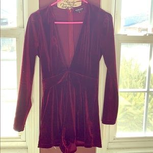 Burgundy romper